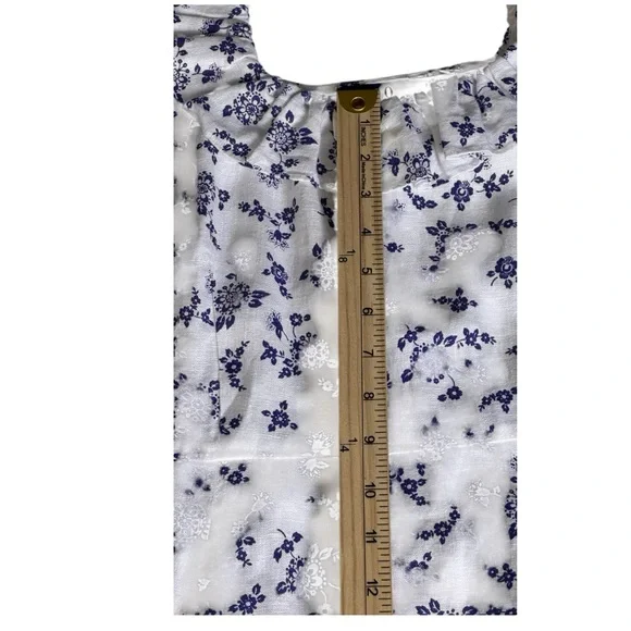 Polo Ralph Lauren Ruffled Floral Linen Off-Shoulder Dress Sz 6 - Picture 6 of 12